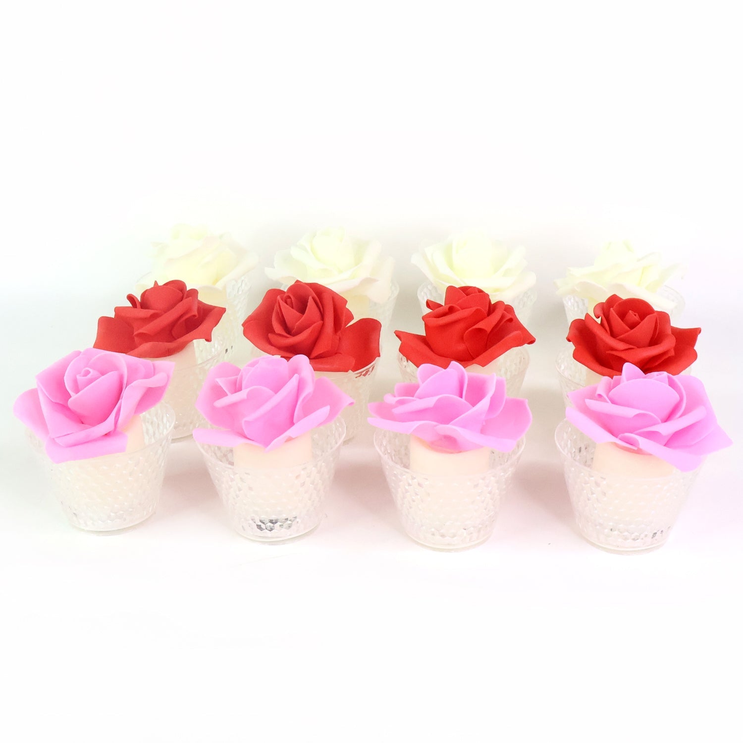 Rose Shaped Decorative Flameless LED Candles (12 Pc) Rose Shaped Decorative Flameless LED Candles (12 Pc)